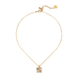 Girocollo catena e charm quadrato Babilonia - Oro e bianco - Sodini Bijoux