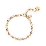 Bracciale filo di cristalli e sfere Babilonia - Oro e bianco - Sodini Bijoux