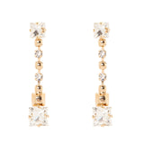 Long earrings Babilonia - Gold and white - Sodini Bijoux