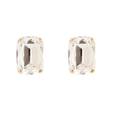 Crystal earrings Babilonia - Gold and white - Sodini Bijoux