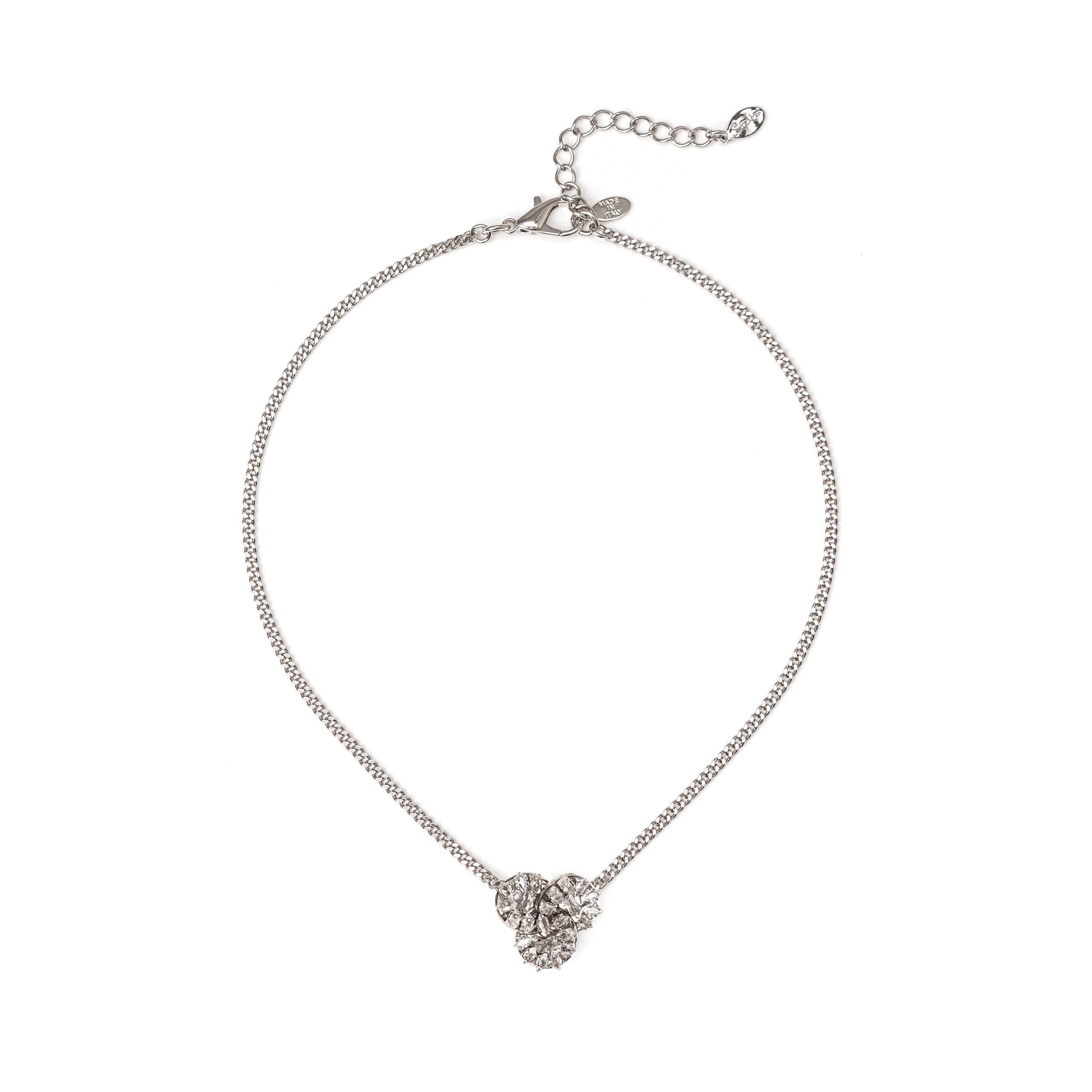 Girocollo groumette e charm Diana - Bianco - Sodini Bijoux