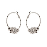 Orecchini cerchio e charm Diana - Bianco - Sodini Bijoux