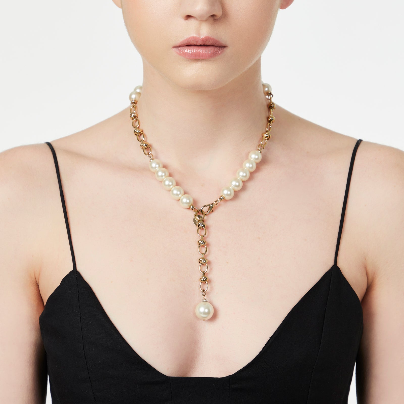 Collana perle e catena Kelly - Bianco - Sodini Bijoux