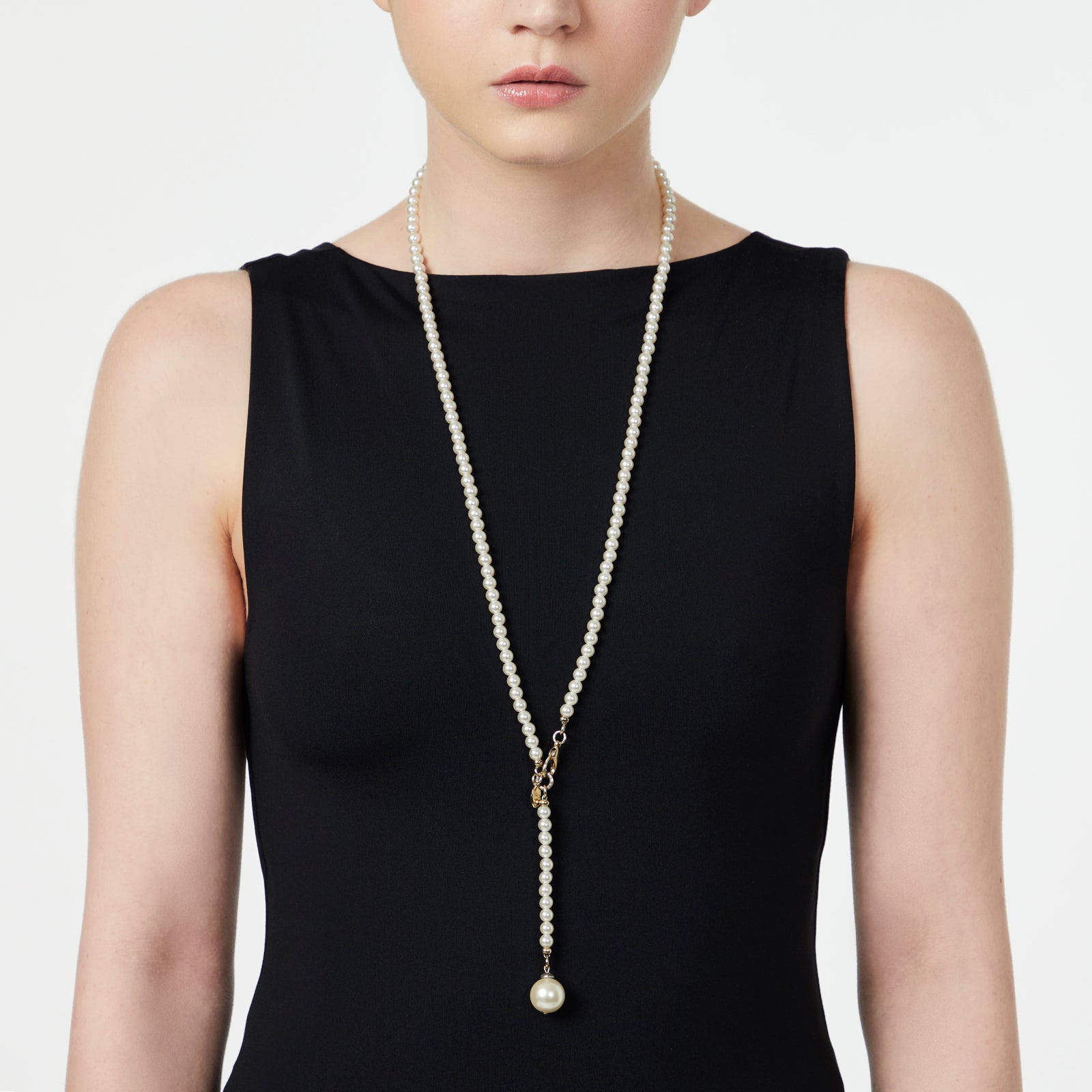 Collana di perle a Y Kelly - Bianco - Sodini Bijoux