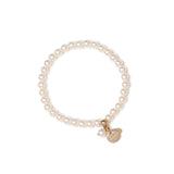 Bracciale elastico di perle Kelly - Bianco - Sodini Bijoux