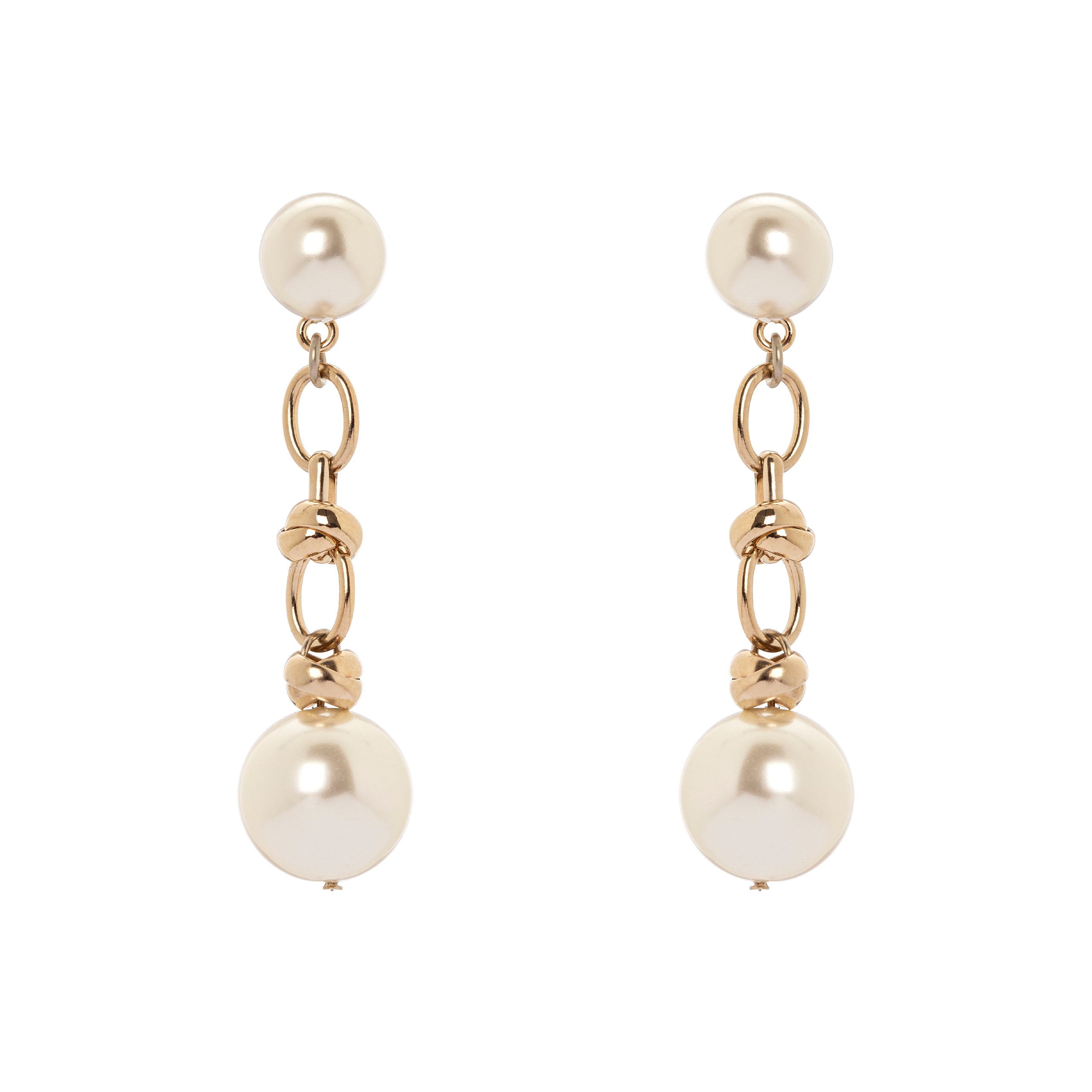 Orecchini pendenti con diamanti Herkimer riempiti d'oro - Catena con frange - Italia Orecchini pendenti con diamanti Herkimer riempiti d'oro - Catena con frange - Italia