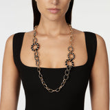 Collana lunga catena e cerchi Drusilla - Nero - Sodini Bijoux