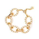 Bracciale a cerchi incatenati Drusilla - Bianco - Sodini Bijoux