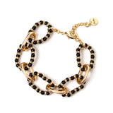 Bracciale a cerchi incatenati Drusilla - Nero - Sodini Bijoux