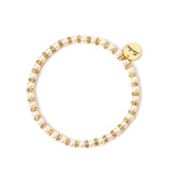 Bracciale elastico piccole perle e anellini Drusilla - Bianco - Sodini Bijoux