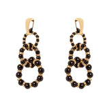 Orecchini a cerchi concatenati Drusilla - Nero - Sodini Bijoux