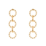 Orecchini a tre cerchi incatenati Drusilla - Bianco - Sodini Bijoux