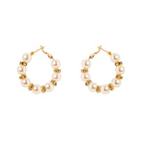 Orecchini a cerchio Drusilla - Bianco - Sodini Bijoux