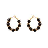 Orecchini a cerchio Drusilla - Nero - Sodini Bijoux