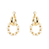 Orecchini a cerchio pendente Drusilla - Bianco - Sodini Bijoux