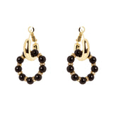 Orecchini a cerchio pendente Drusilla - Nero - Sodini Bijoux