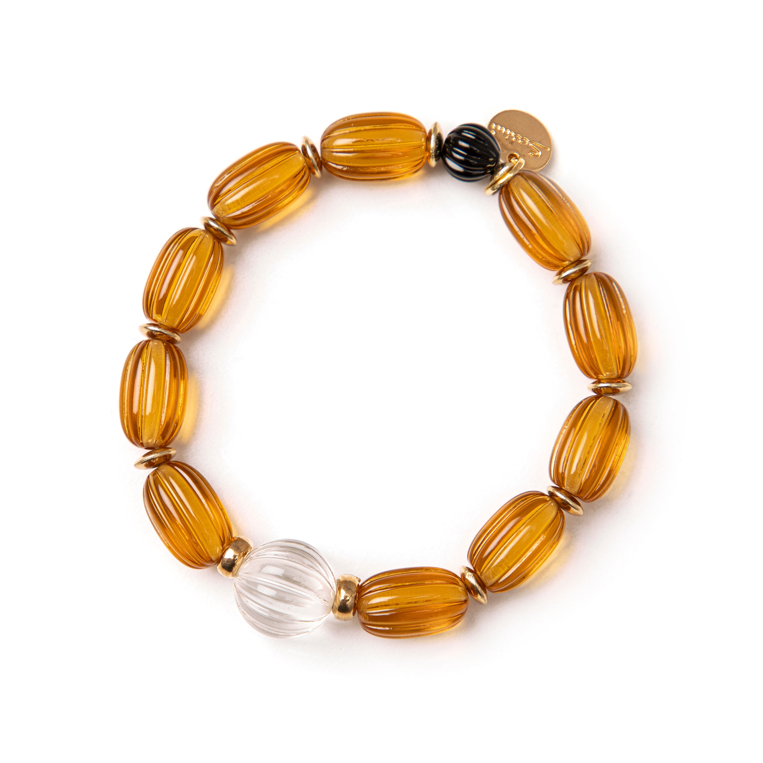 Bracciale elastico monocromatico Plissè - Arancio - Sodini Bijoux