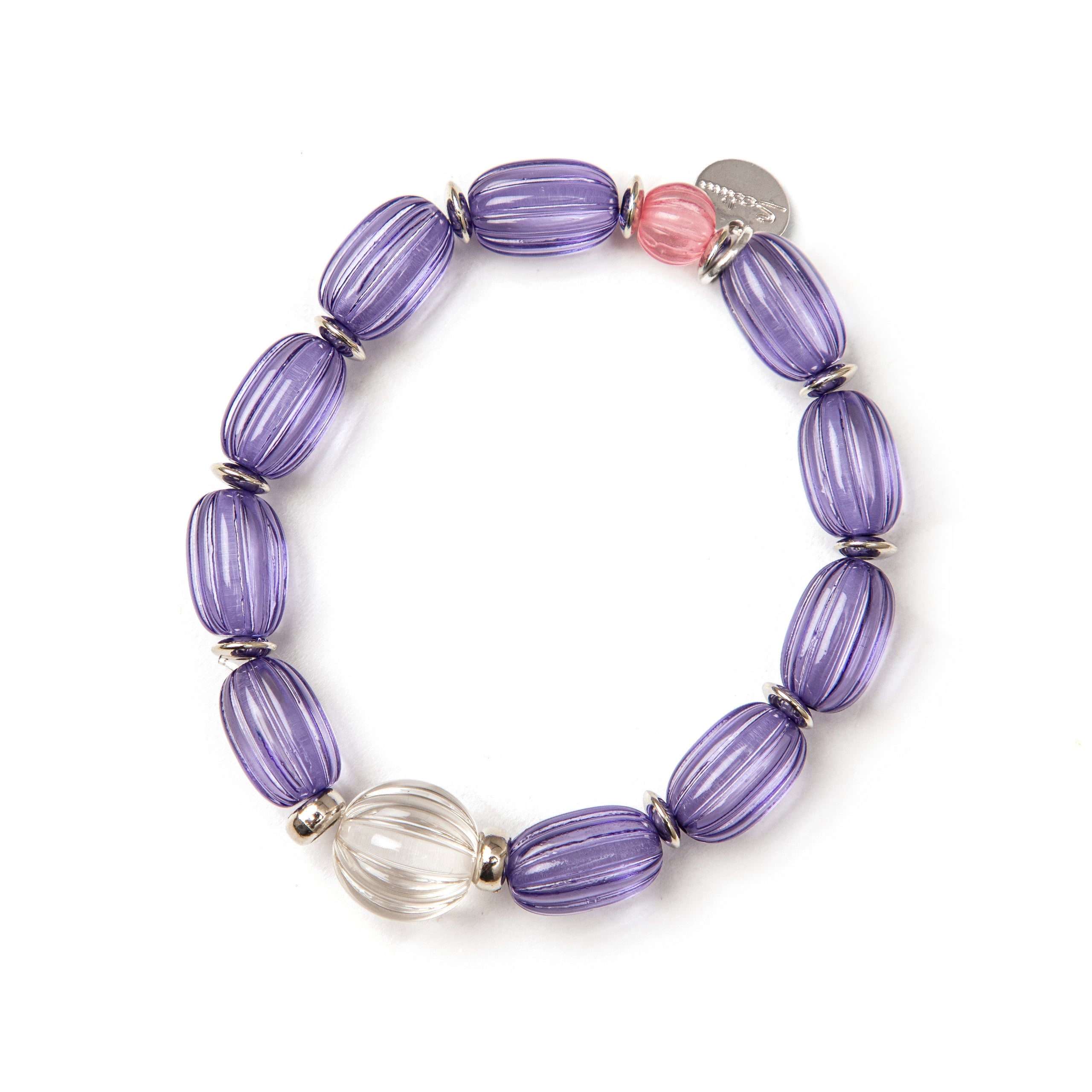 Bracciale elastico monocromatico Plissè - Viola - Sodini Bijoux