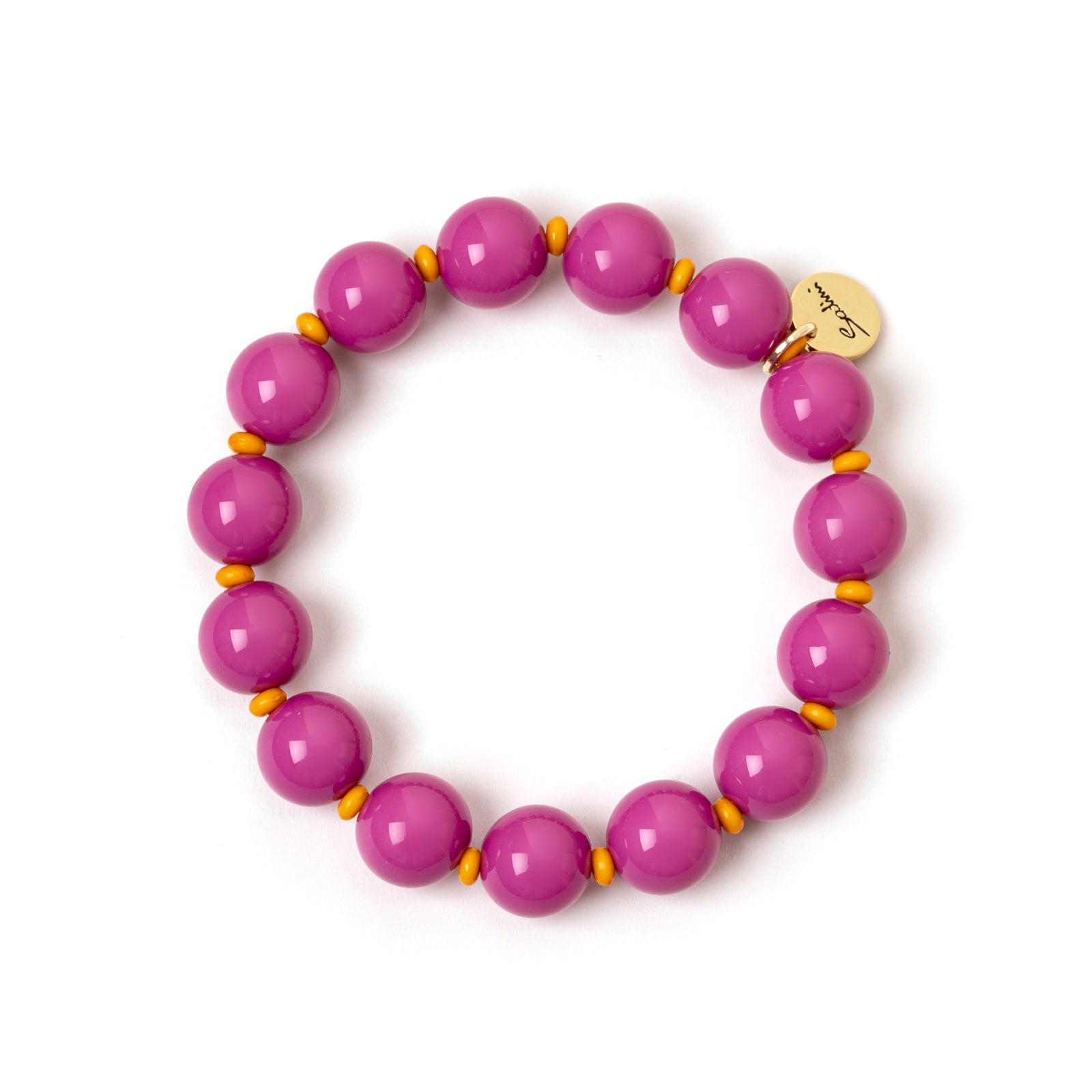 Elastic bracelet with boules Queens - Pink - Sodini Bijoux