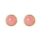 Cabochon in frame earrings Ester - Pink - Sodini Bijoux