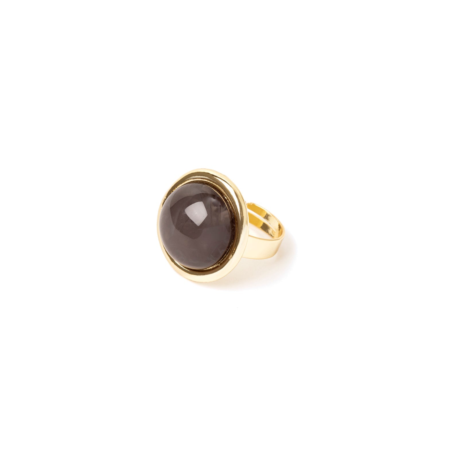 Anello con cabochon in cornice Ester - Grigio - Sodini Bijoux