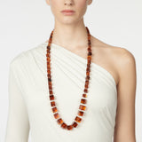 Collana lunga con elementi cubici Yaba - Marrone - Sodini Bijoux