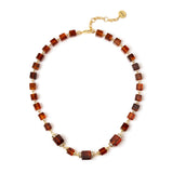 Girocollo con elementi cubici Yaba - Marrone - Sodini Bijoux