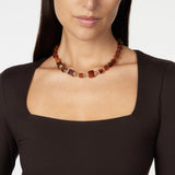 Girocollo con elementi cubici Yaba - Marrone - Sodini Bijoux