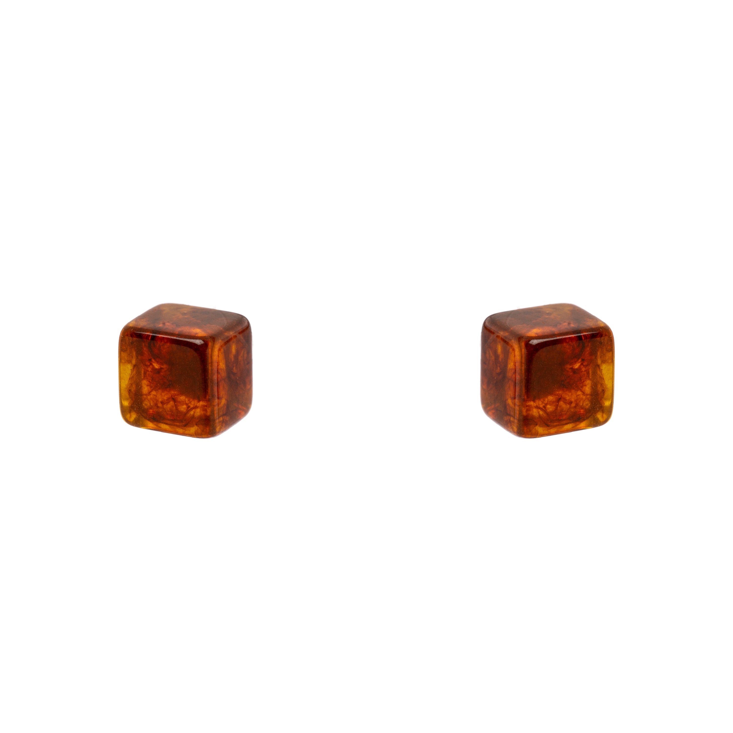 Orecchini cubetto Yaba - Marrone - Sodini Bijoux