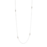 Collana lunga con quattro mini charm Judith - Argento - Sodini Bijoux