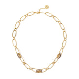 Girocollo con anelli di zirconi Judith - Oro - Sodini Bijoux