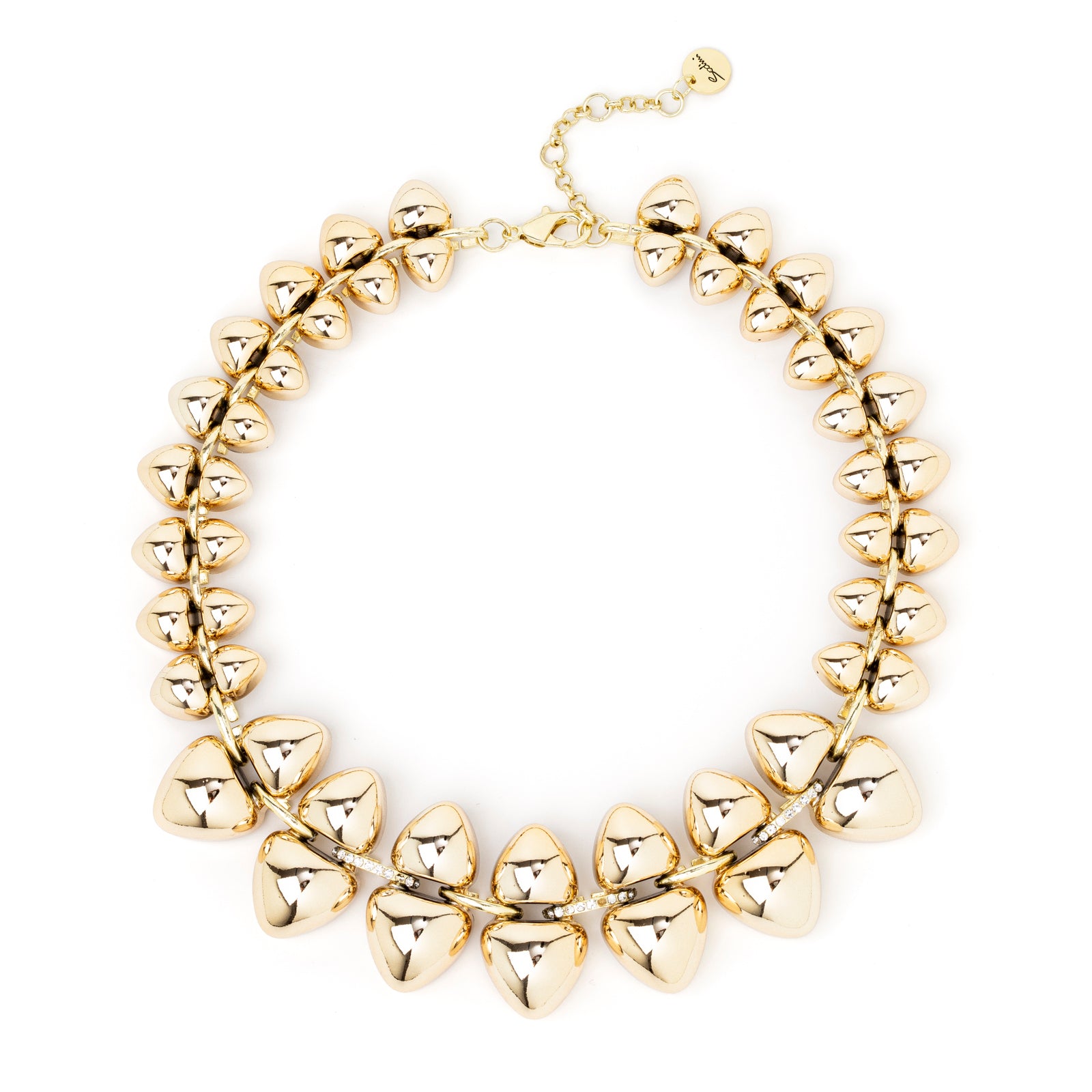 Collana corta con gemme metallo a due dimensioni Cocoon - Oro - Sodini Bijoux