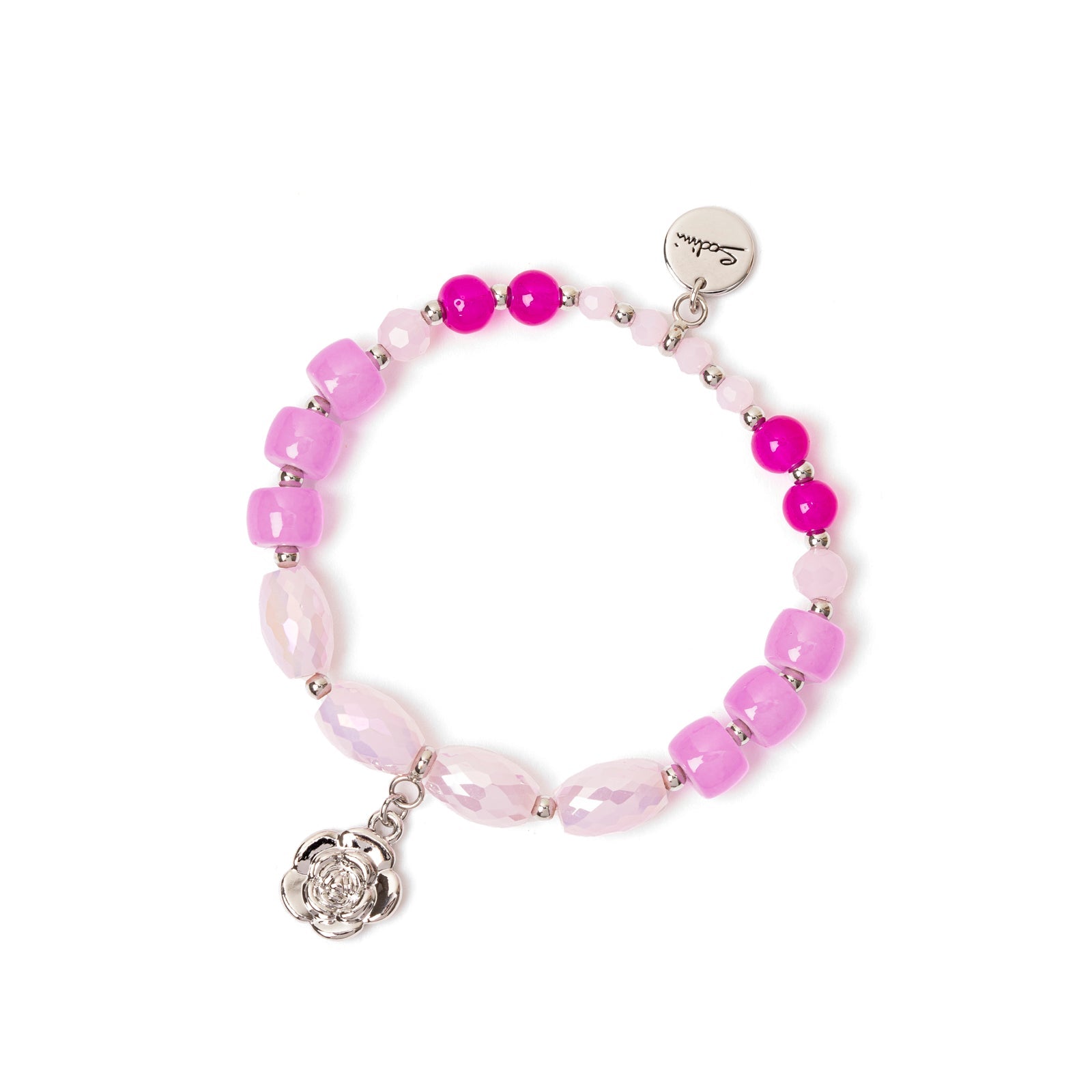 Bracciale elastico sfere e rosellina Summer Bouquet - Rosa - Sodini Bijoux
