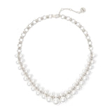 Short necklace with pairs of pearls Ninive - Silver - Sodini Bijoux