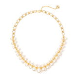 Short necklace with pairs of pearls Ninive - Gold - Sodini Bijoux