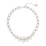 Choker with pearls pairs Ninive - Silver - Sodini Bijoux