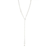 Y-shaped pearls necklace Ninive - Silver - Sodini Bijoux