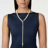 Y-shaped pearls necklace Ninive - Gold - Sodini Bijoux