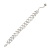 Double thread chain bracelet Ninive - Silver - Sodini Bijoux