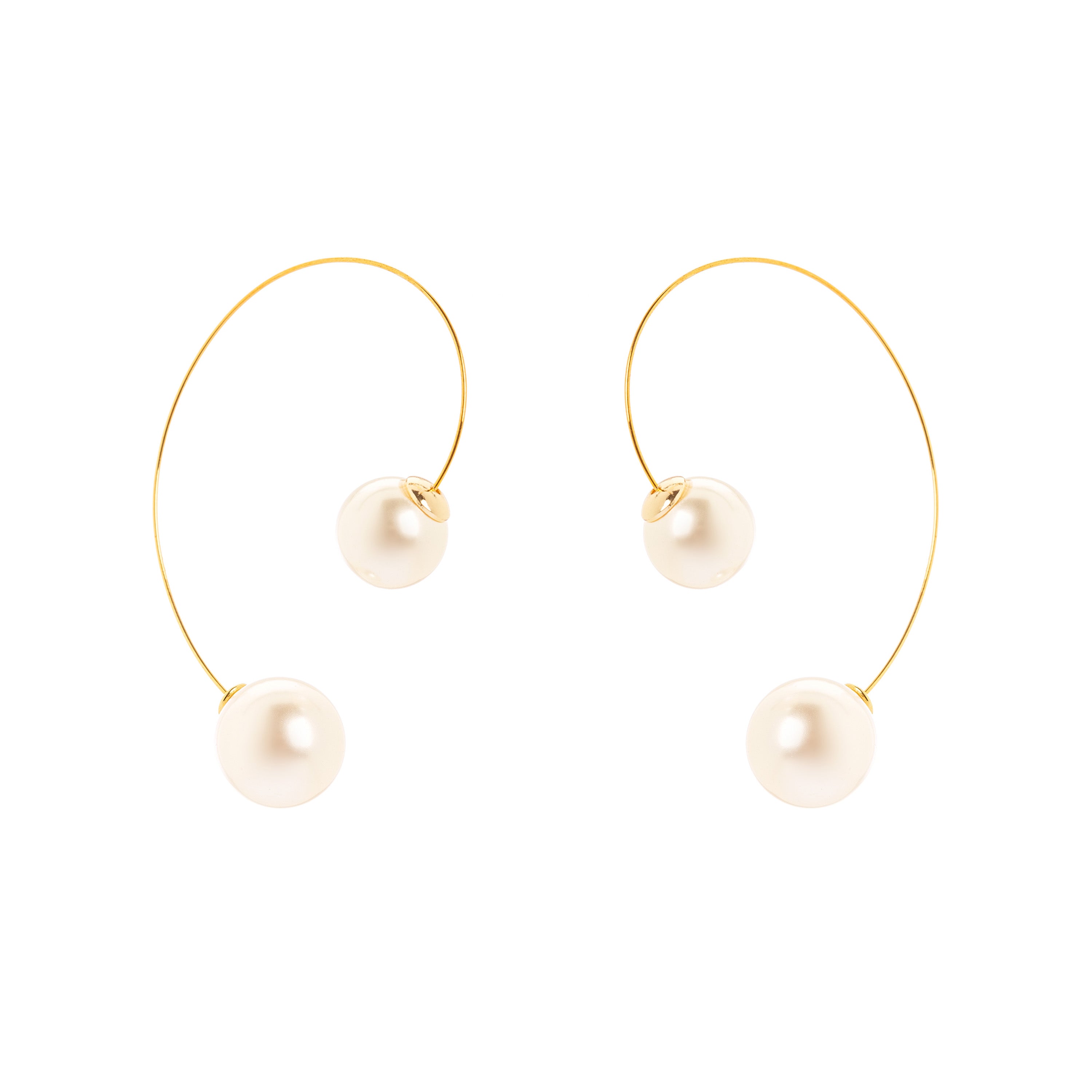 Orecchini ad arco pendente Ninive - Oro - Sodini Bijoux