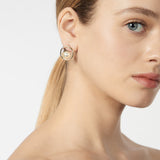Pearl in hoop earrings Ninive - Silver - Sodini Bijoux