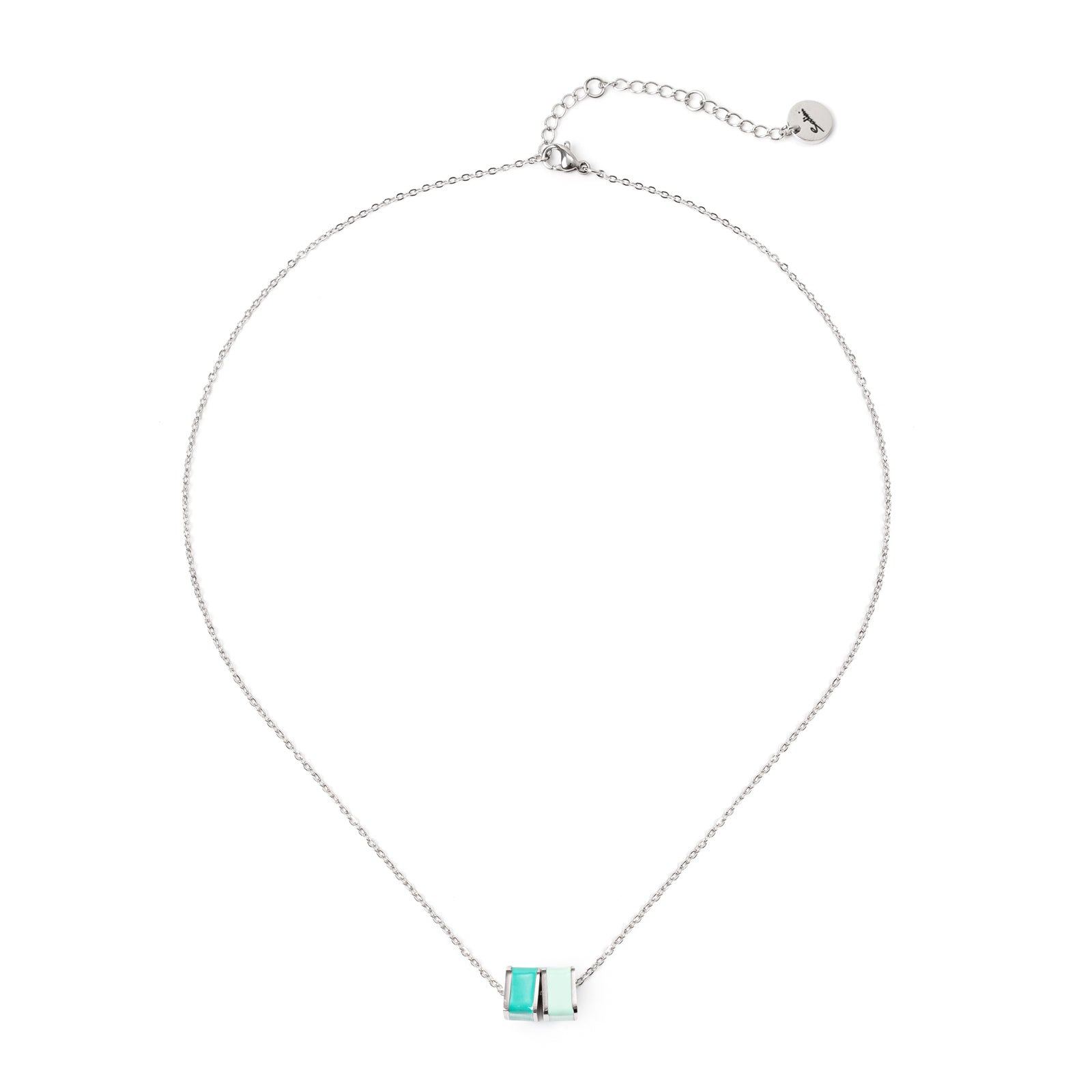 Choker with two cubes Candy - Aquamarine - Sodini Bijoux