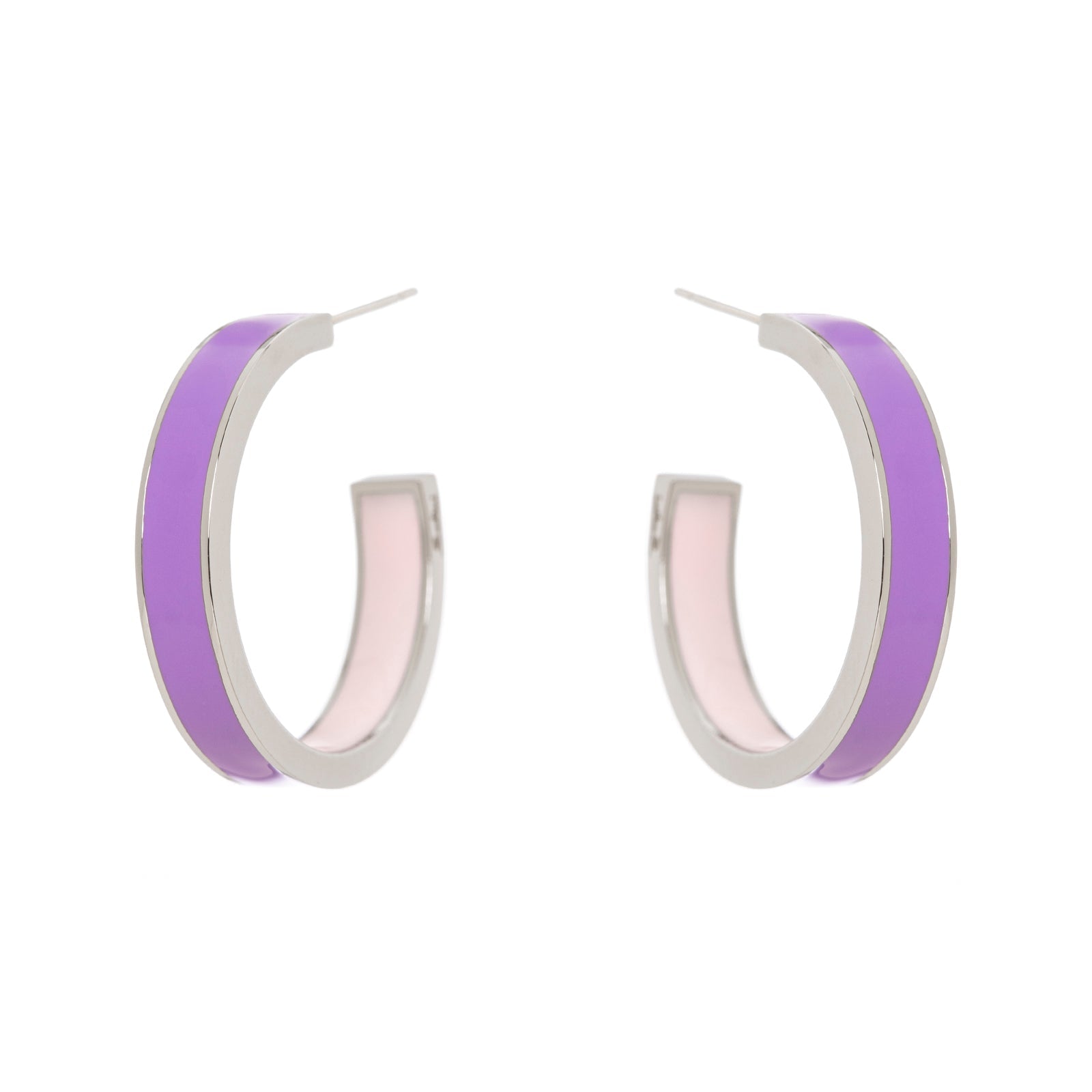 Orecchini a fascia Candy - Viola e rosa - Sodini Bijoux