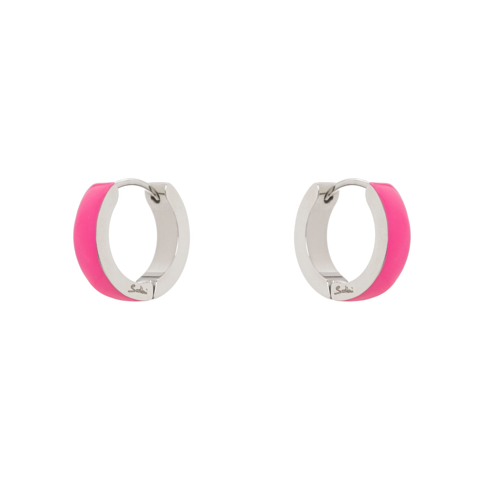 Piccoli orecchini a fascia Candy - Fucsia - Sodini Bijoux
