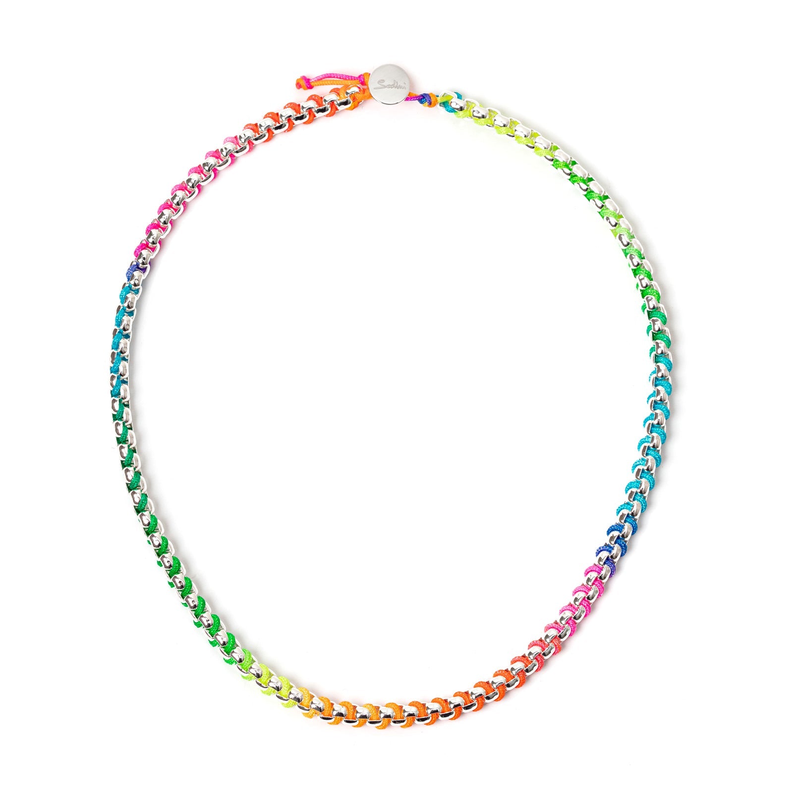 Collana corta Fusion - Rodio e multicolor - Sodini Bijoux