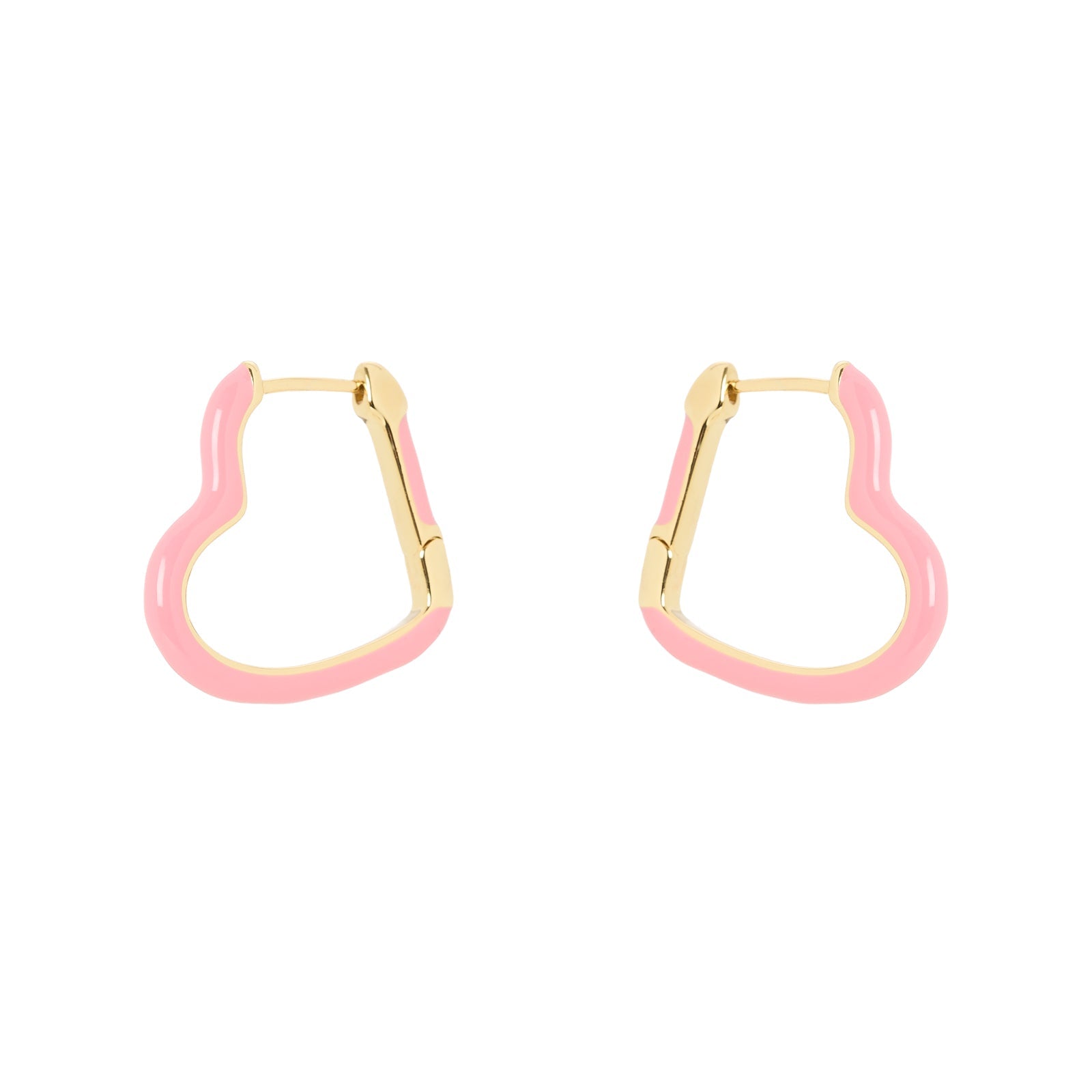 Navachi Orecchini Az2354e a forma di cuore placcato in oro 18 k