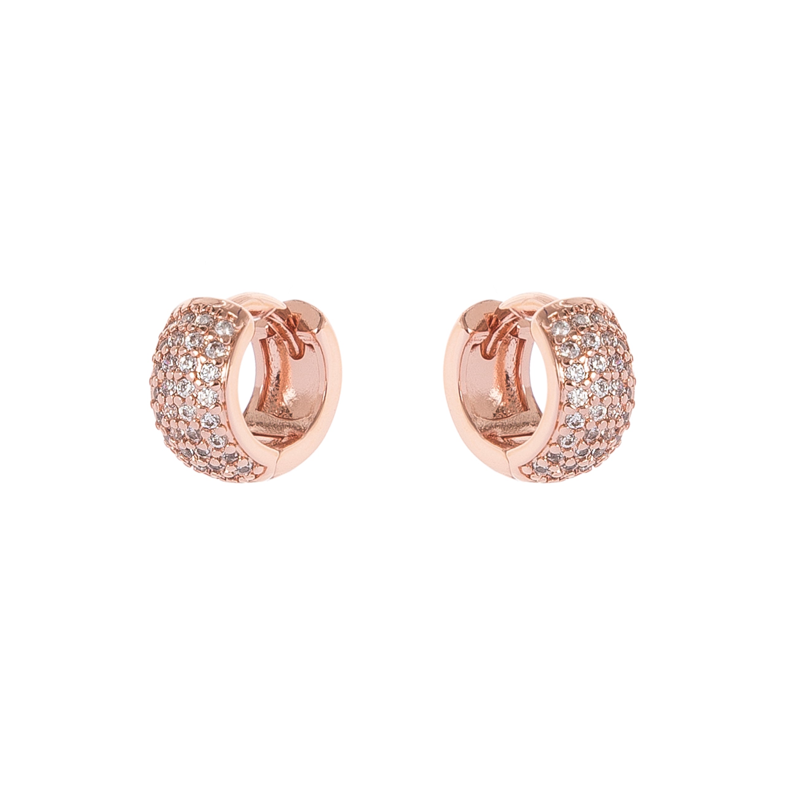 Piccoli orecchini a cerchio ampio Malibù - Oro rosa - Sodini Bijoux