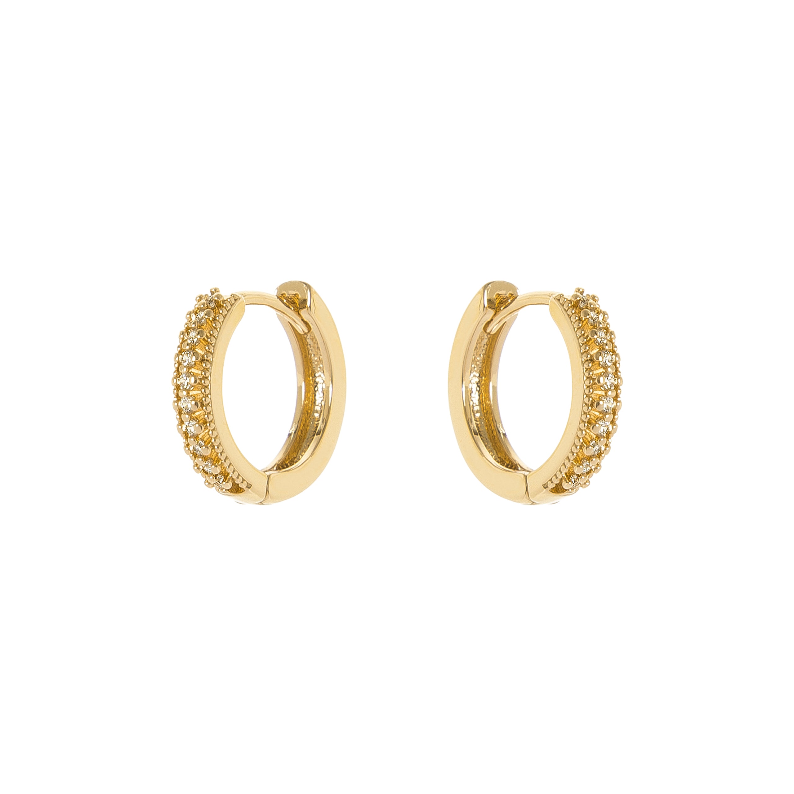 Orecchini cerchio e cristalli Malibù - Oro - Sodini Bijoux
