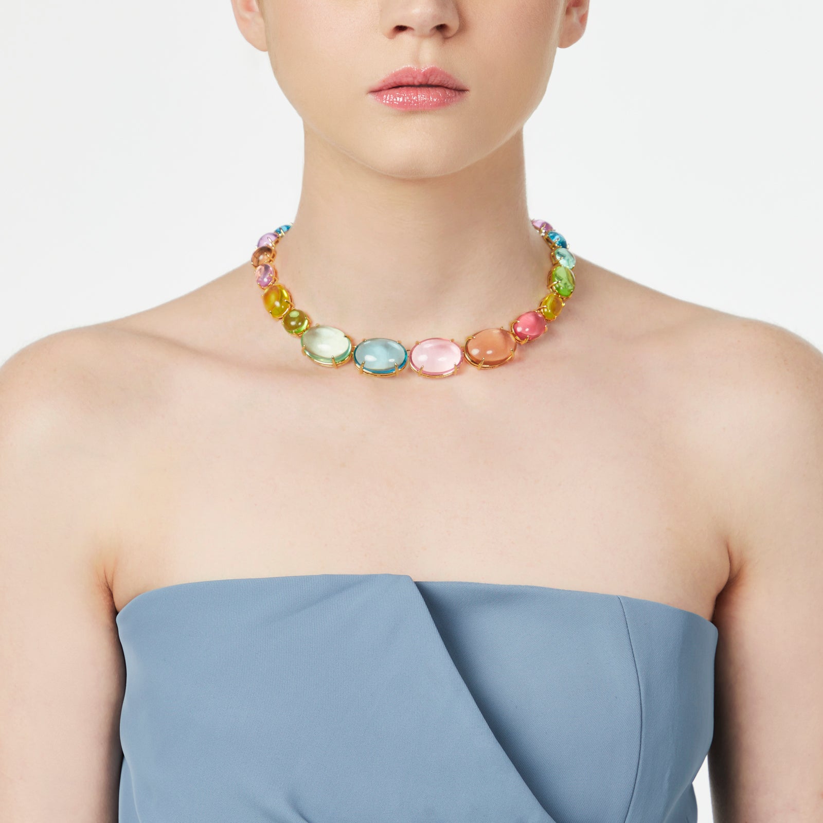 Choker of cabochons Blossom - Multicolor - Sodini Bijoux
