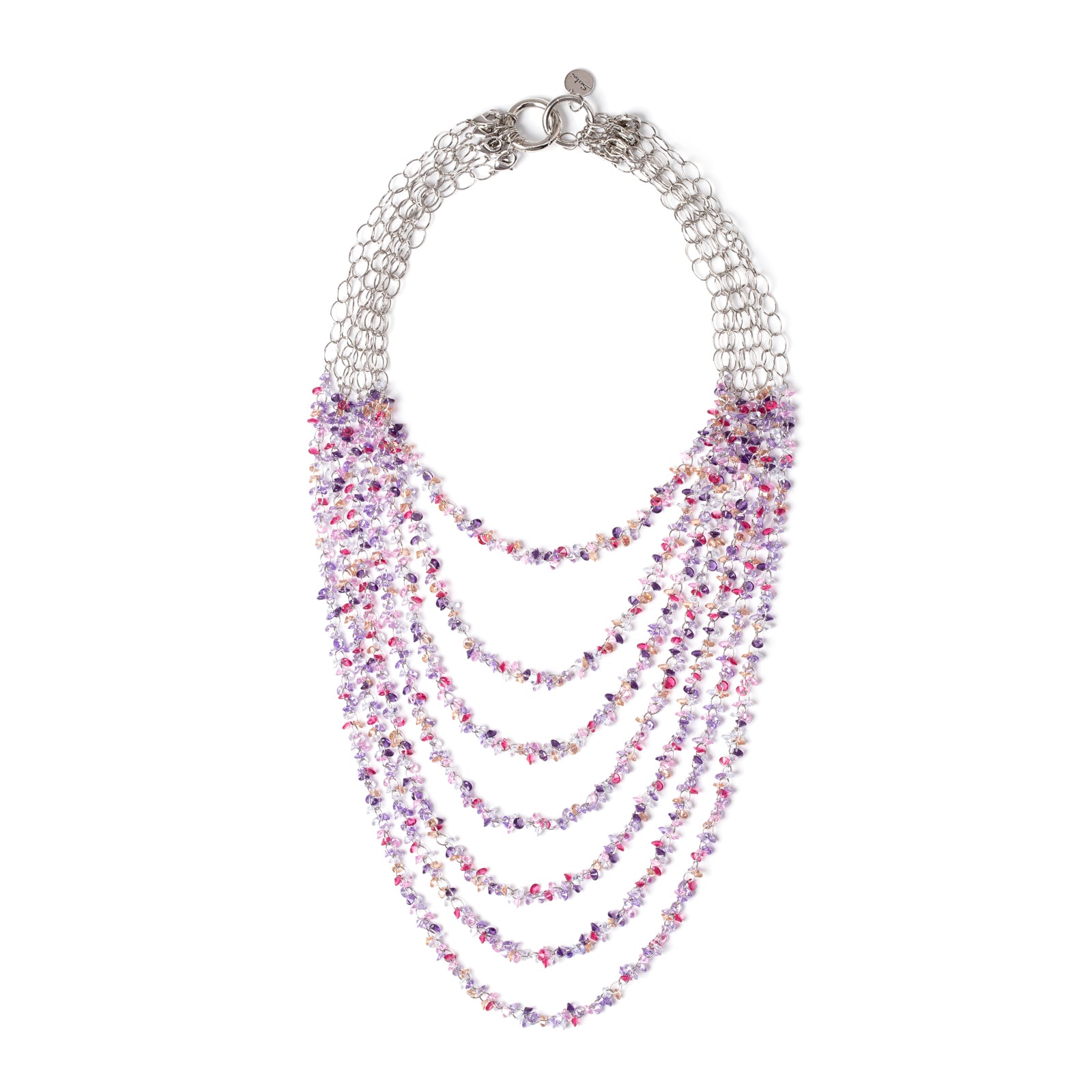 Collana sette fili con piccoli zirconi Kristall - Viola - Sodini Bijoux